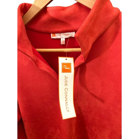 Jude Connally Paprika Red Florence Long Sleeve Dress Size Small Retail 248 - Picture 5 of 8